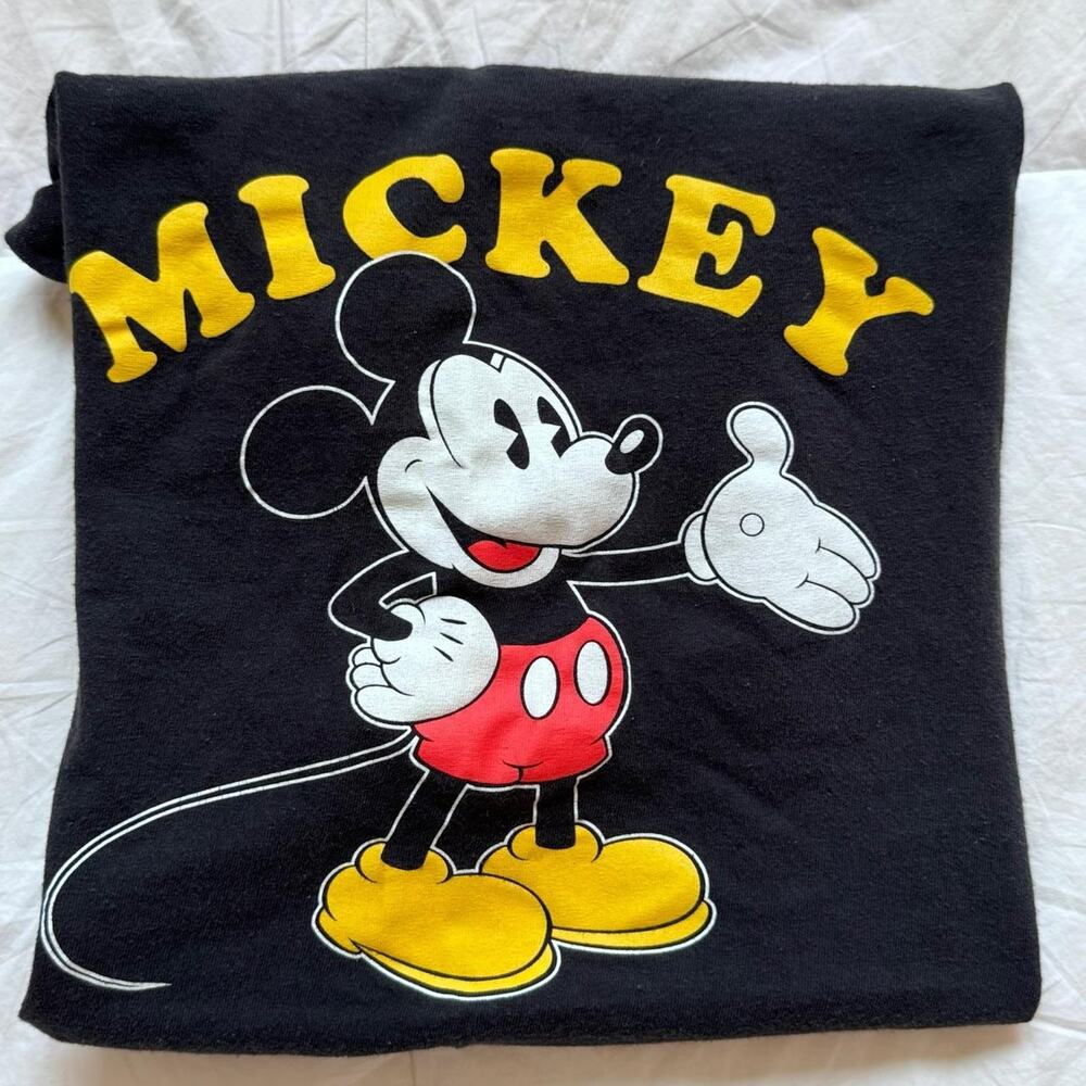 delta pro weight black Mickey mouse t shirt size XL cotton short‎ sleeve retro